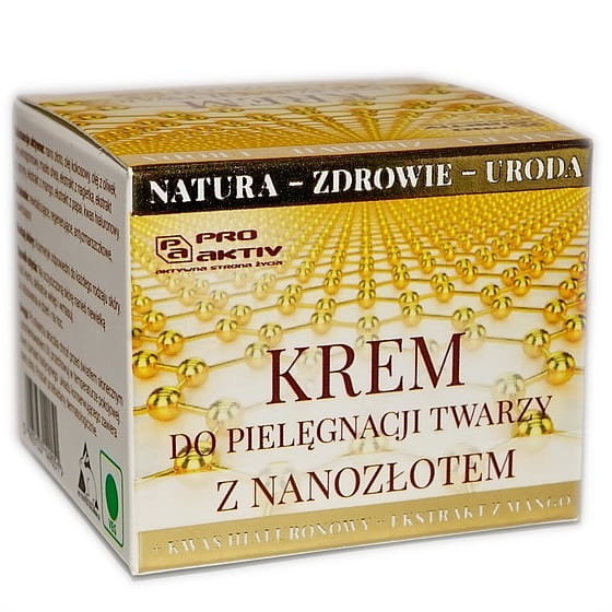 Pro Aktiv Krem do pielęgnacji twarzy z nanozłotem 50ml Pro Aktiv