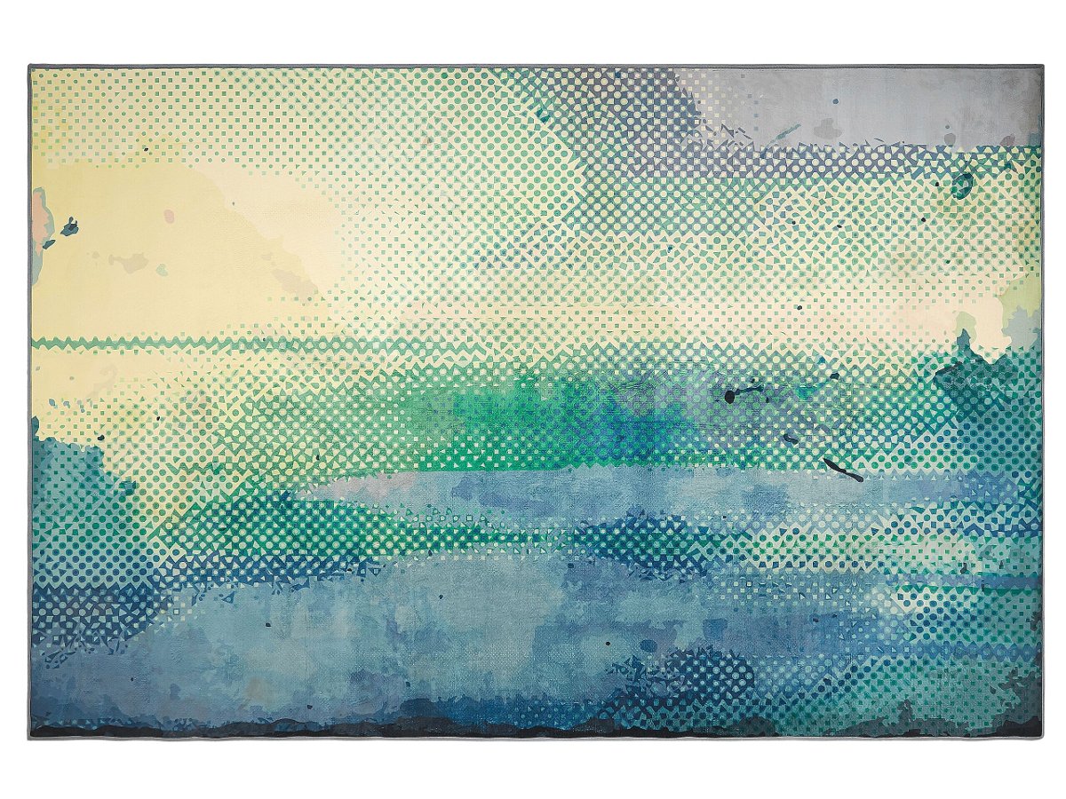 Beliani Dywan 140 x 200 cm niebiesko-zielony SUSUZ
