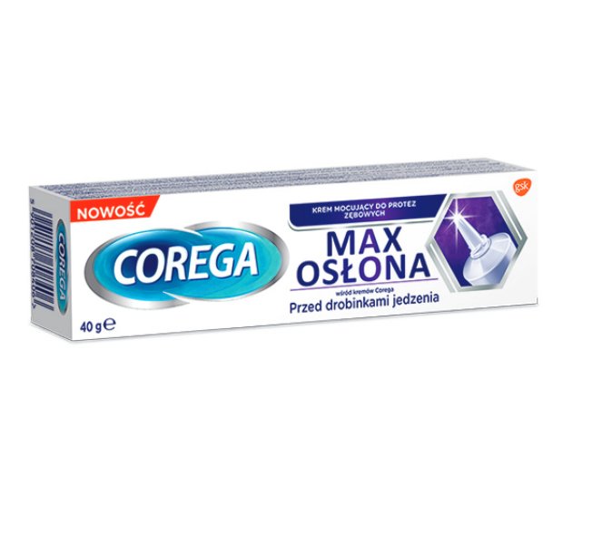 GlaxoSmithKline CONSUMER HEALTHCARE SP Z COREGA max osłona krem mocujący do protez zębowych 40 g 9086596