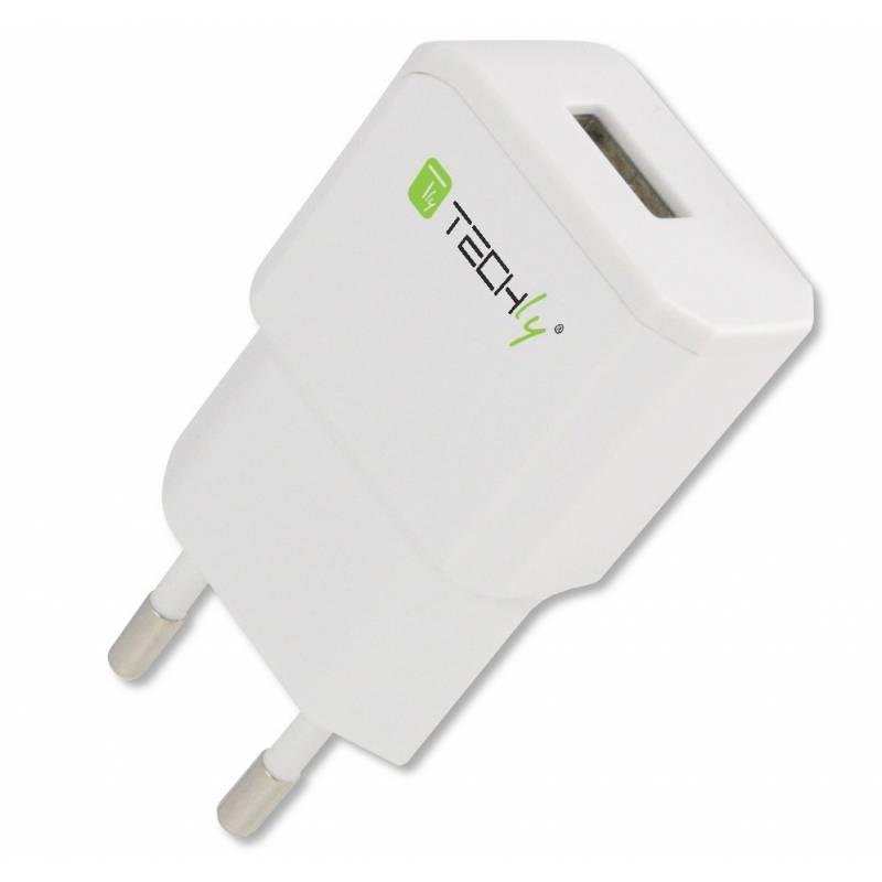 Techly Ładowarka sieciowa Slim USB 5V 2.1A biała 022373