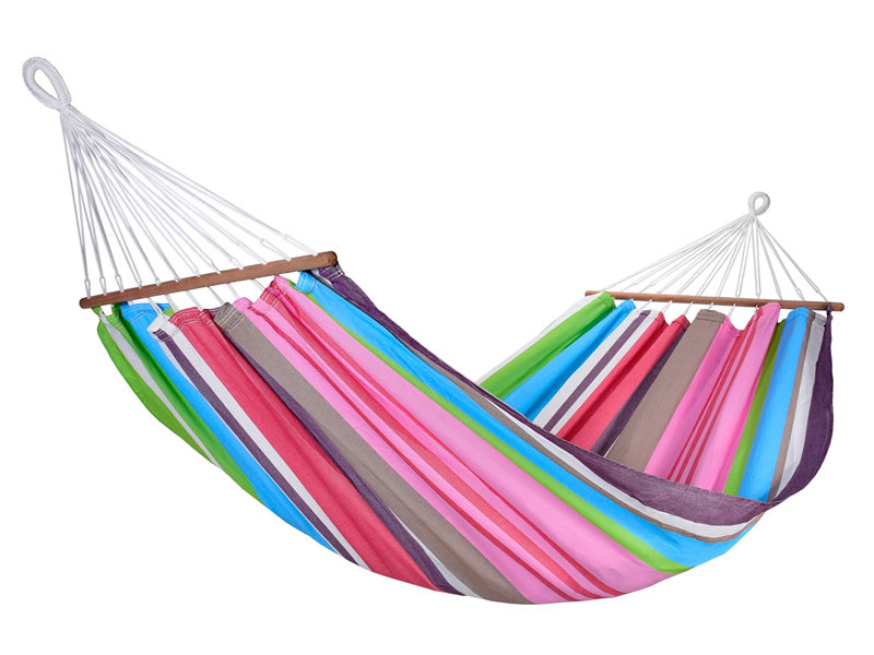 Hamak jednoosobowy z drążkami JOBEK Graphik, 300x140 cm