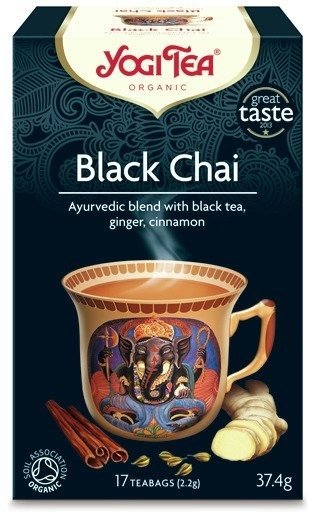 Yogi Tea HERBATA CZARNA BLACK CHAI Z IMBIREM I CYNAMONEM BIO (17 x 2,2 g) -
