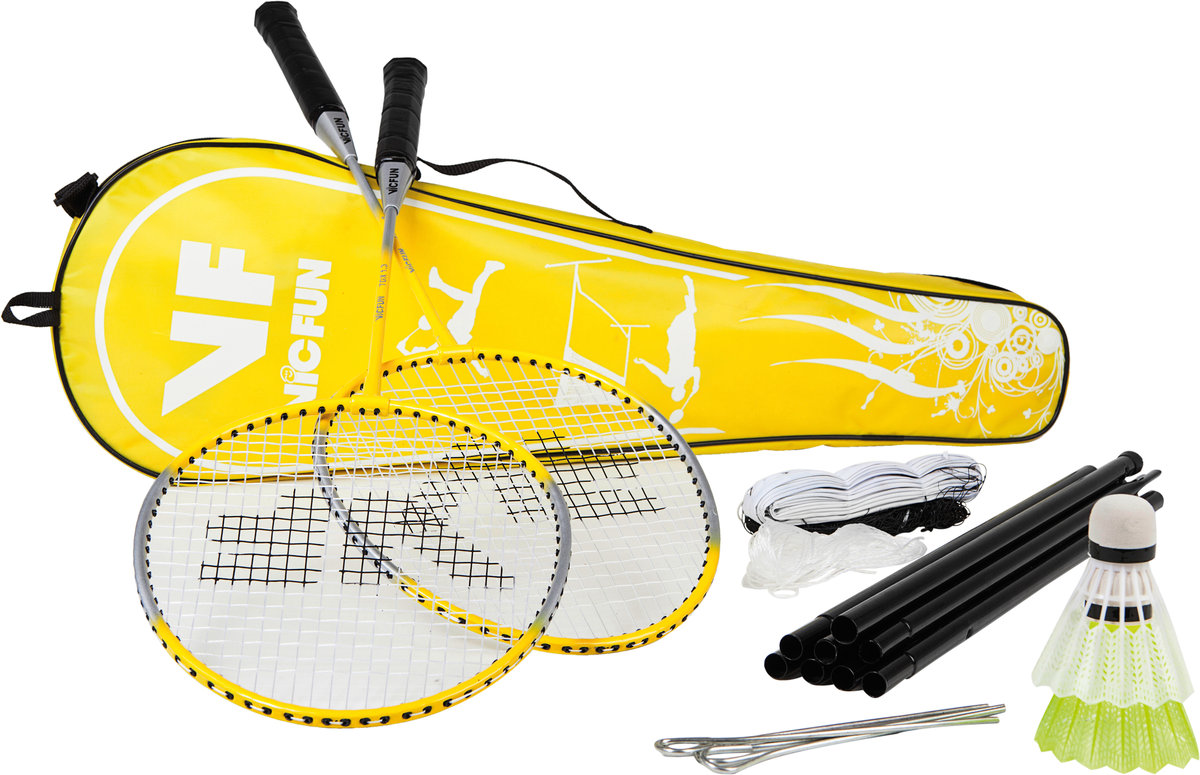 Vicfun Badminton zestaw Hobby Typ A Niebieski/Żółty