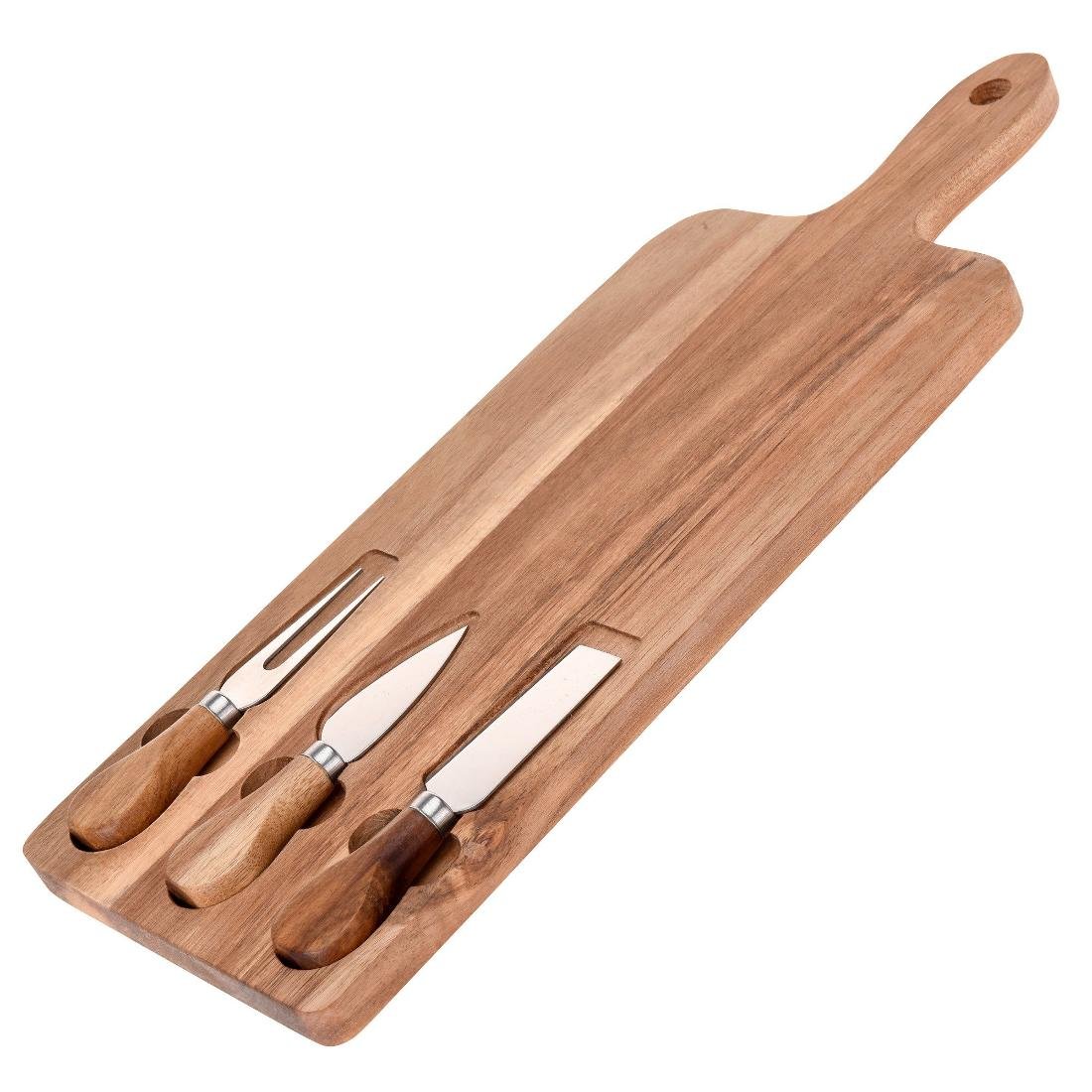 EH Excellent Houseware Deska do serów + 3 noże 43x16 cm komplet CP8400230