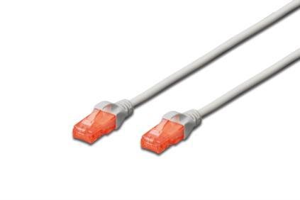 Digitus Patch cord nieekranowany U/UTP Kat.6 AWG 26/7 miedź LSOH szary 1,0m DK-1617-010