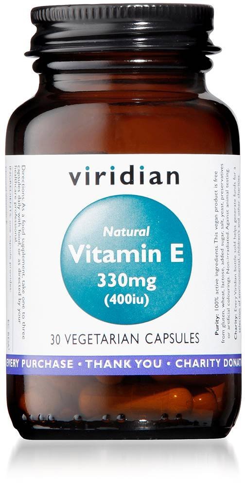Viridian Natural Vitamin E 330mg (400iu) / Naturalna Witamina E (30 kapsułek)
