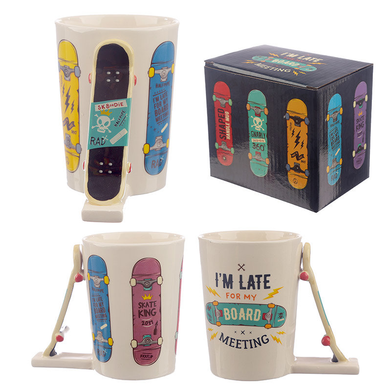Puckator Skateboard uformowany uchwyt filiżanka ceramiczna SMUG159