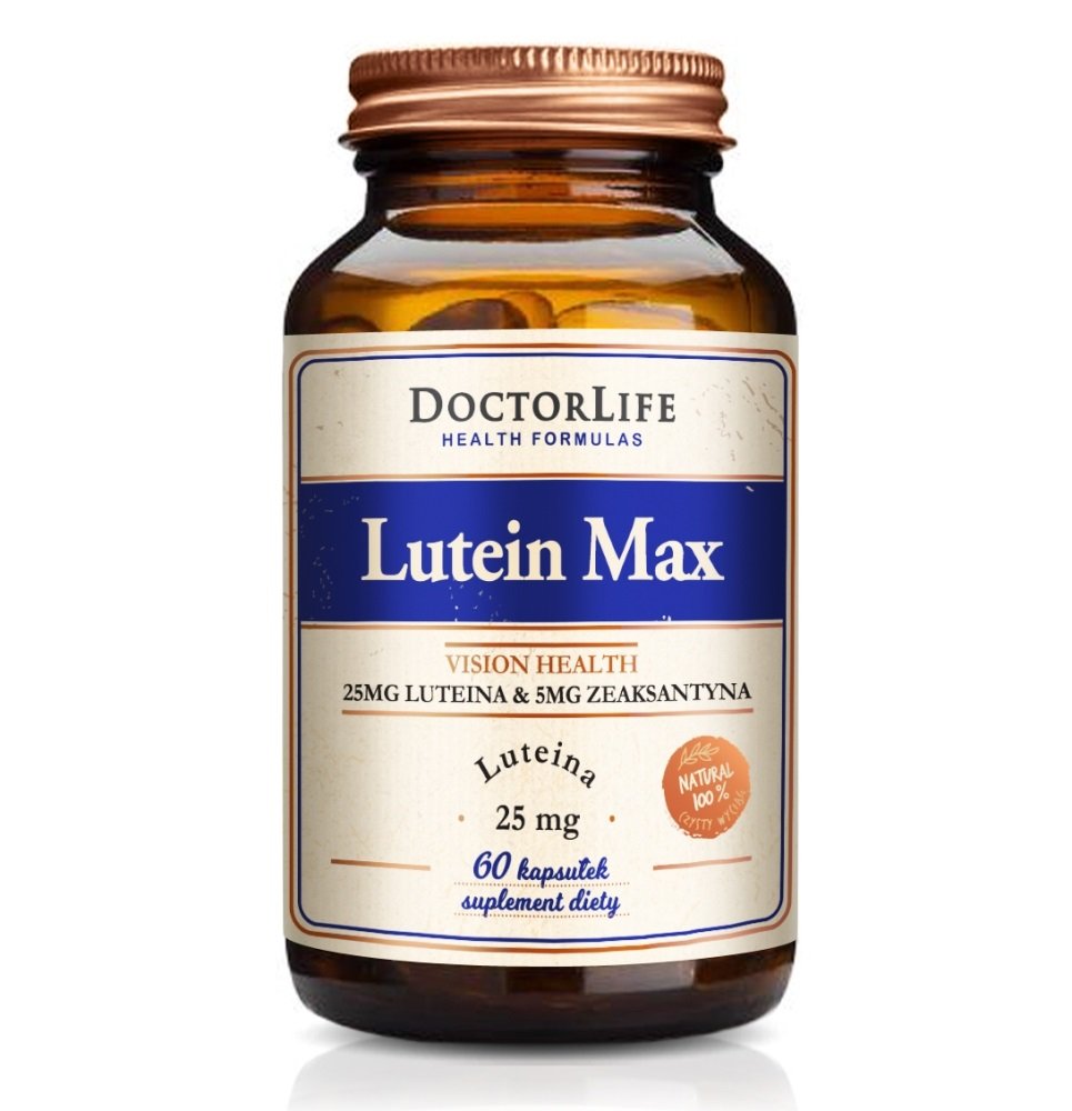Doctor Life Doctor Life Lutein Max luteina 25mg + zeaksantyna 5mg suplement diety 60 kapsułek