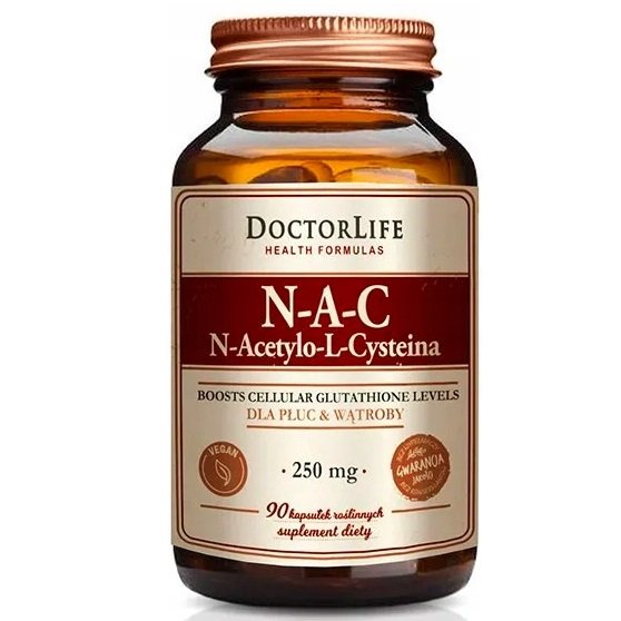 Doctor Life Doctor Life N-A-C n-acetylo-l-cysteina 500mg suplement diety 60 kapsułek