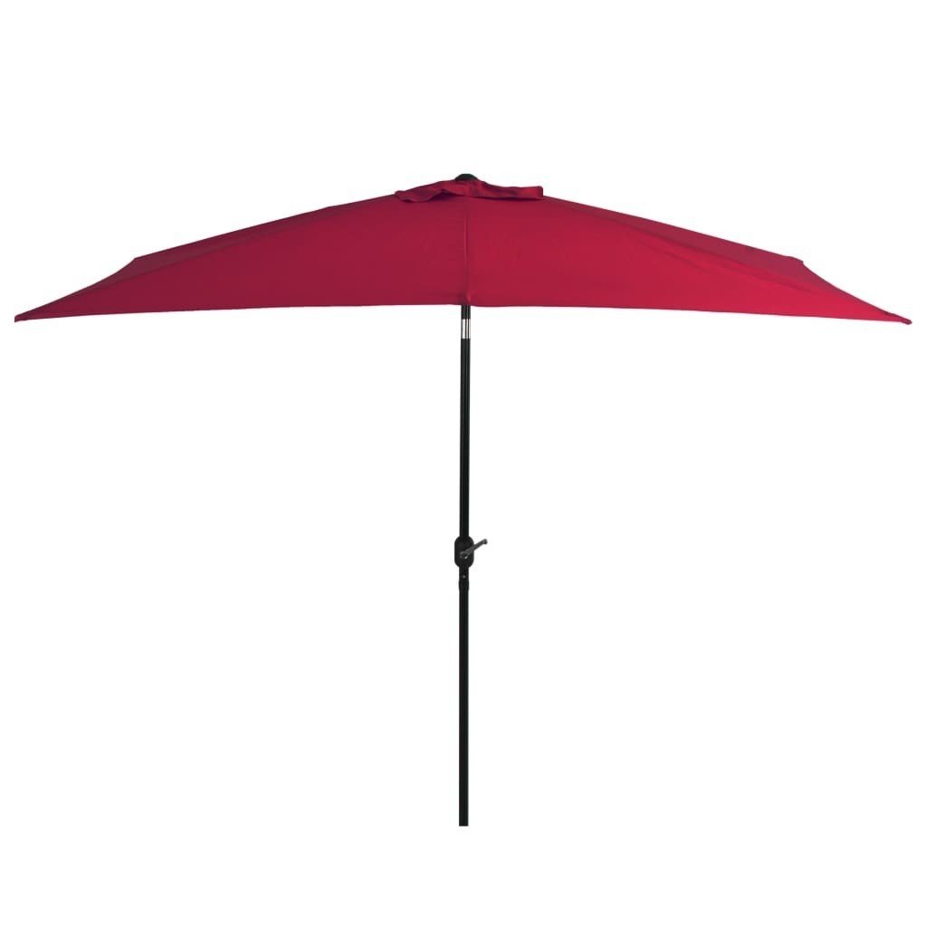 vidaXL Parasol ogrodowy na metalowym słupku, 300 x 200 cm, bordowy