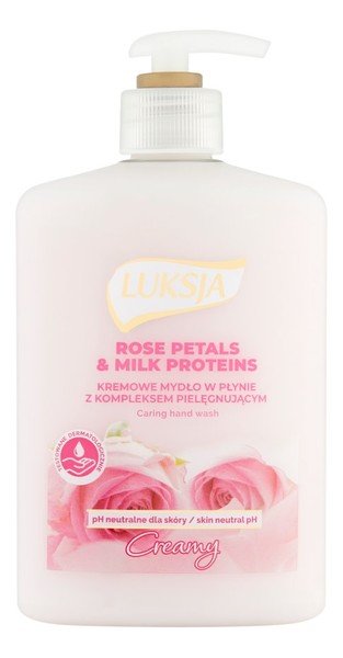 Luksja Creamy Mydło w płynie do rąk Rose Petals & Milk Proteins 500 ml