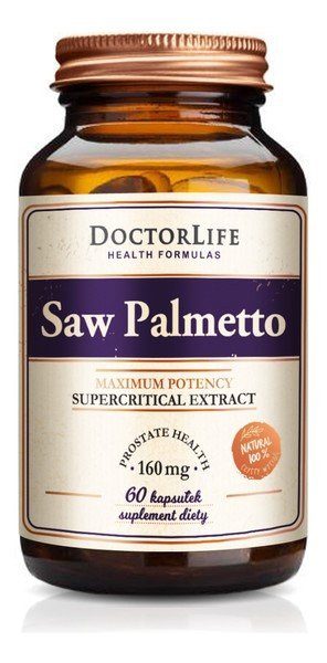 Doctor Life Doctor Life Saw Palmetto ekstrakt z owoców palmy sabałowej 160mg suplement diety 60 kapsułek