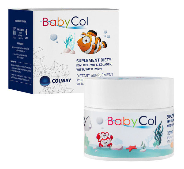 Фото - Вітаміни й мінерали Colway BabyCol Suplement diety Ksylitol, Wit. C, Kolagen. Wit. D, Wit. K (