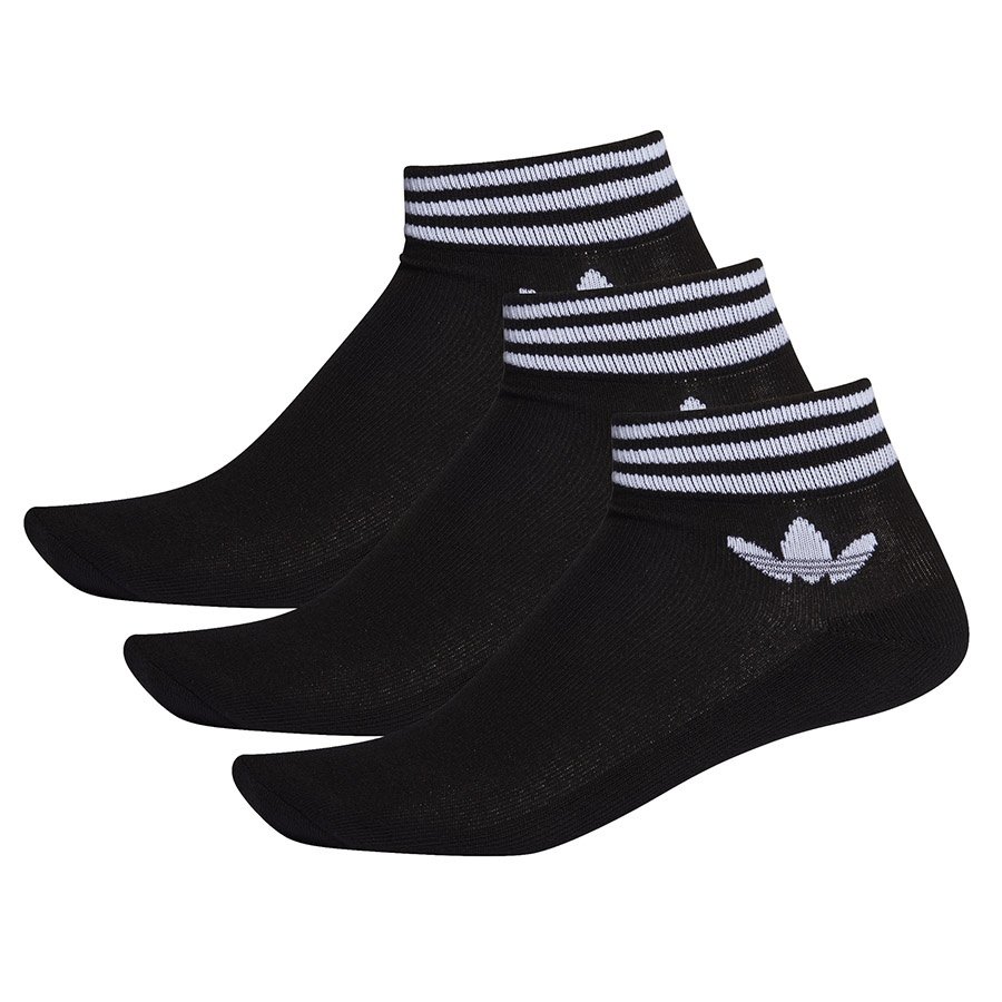 Adidas, Skarpety sportowe, Originals Trefoil Ankle Socks 3P E1151, czarny, rozmiar 39/42