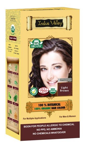 267Indus Valley Ziołowa Farba z Henną - Jasny Brąz 120g - Indus Valley LAV20264