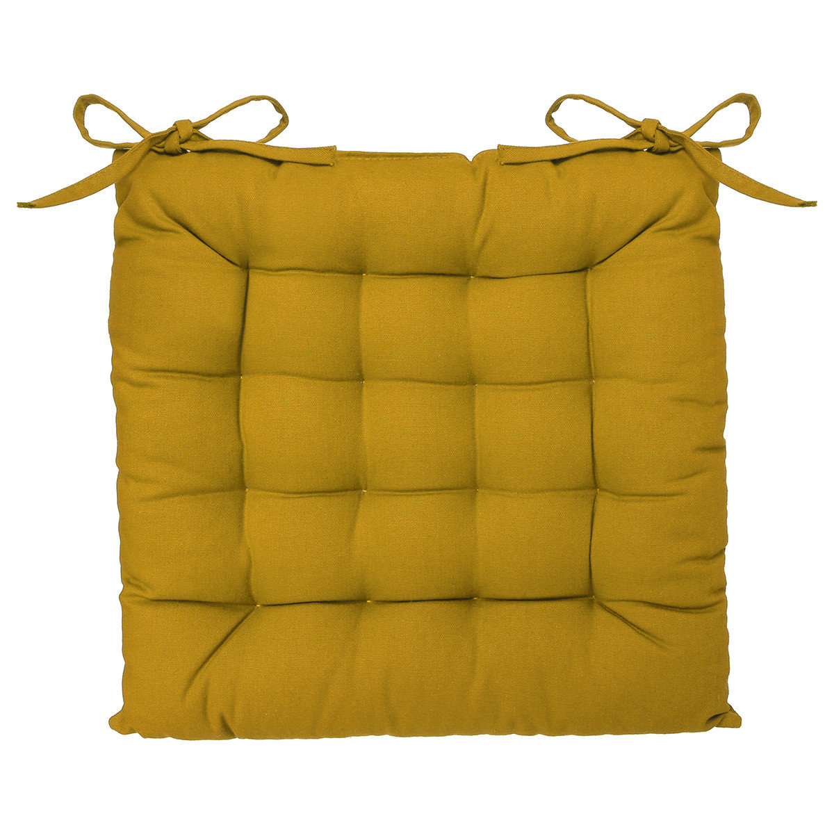 Atmosphera Poduszka na krzesło z wiązaniem 38 x 38 cm kolor żółty 103851R