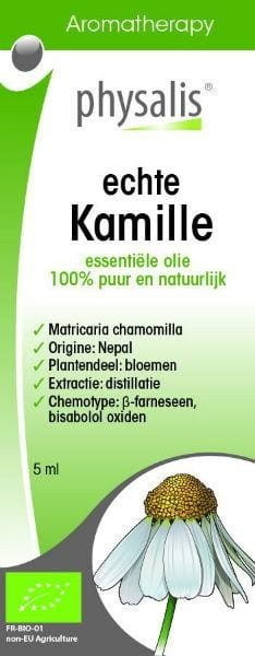 PHYSALIS (olejki eteryczne, soki) OLEJEK ETERYCZNY ECHTE KAMILLE (RUMIANEK POSPOLITY) BIO 5 ml - PHYSALIS BP-5412360002726