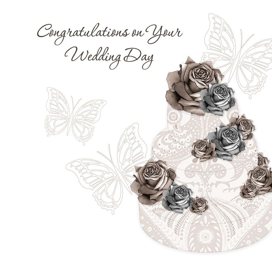 Karnet Swarovski kwadrat Ślub tort Clear Creations