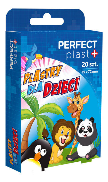 PERFECT PLAST (plastry) PLASTER Z OPATRUNKIEM ZESTAW DZIECIĘCY ZOO 20 szt - PERFECT PLAST