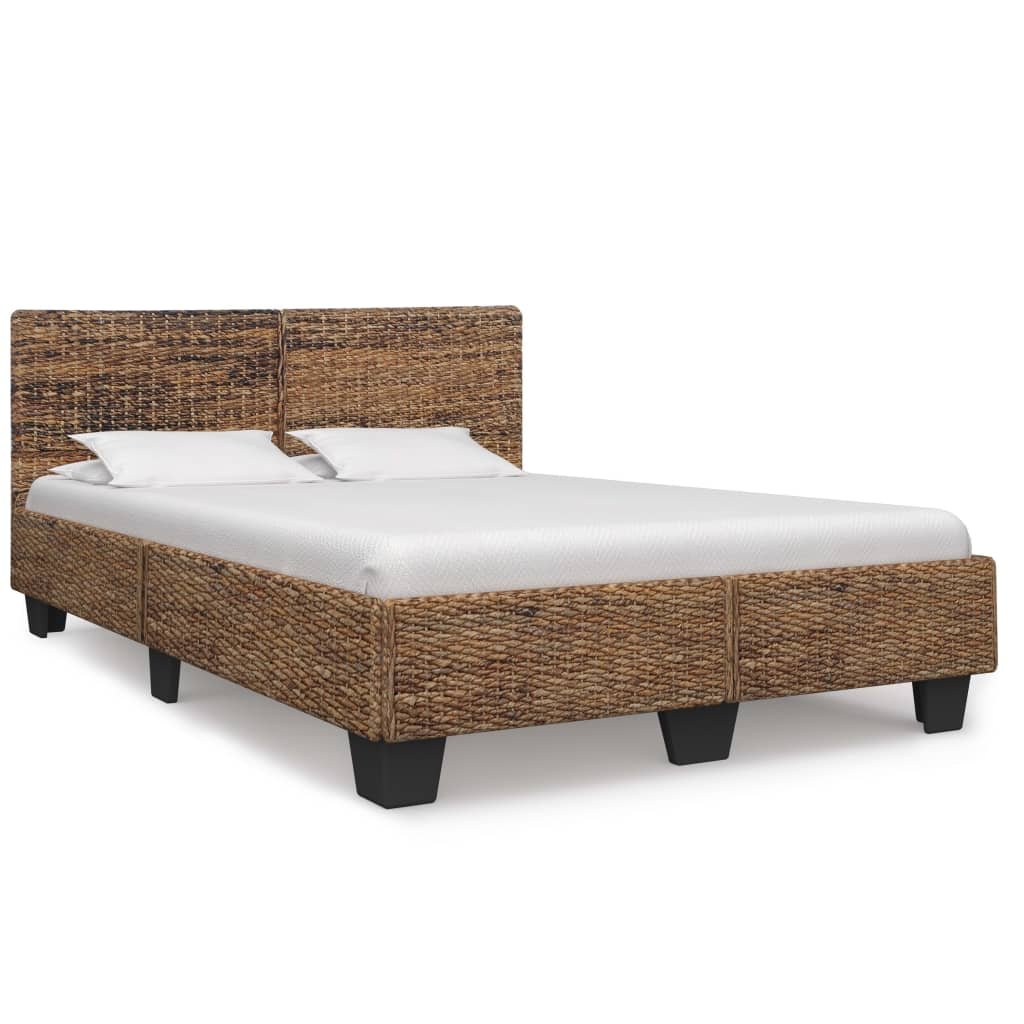 vidaXL Rama łóżka, naturalny rattan, 140 x 200 cm