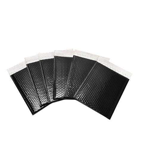 Koperty bąbelkowe, metaliczne H18, czarne, 100 sztuk