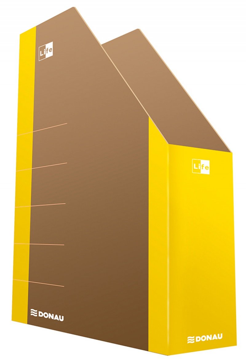 Donau Pojemnik na czasopisma LIFE karton 80 żółty /3550001FSC-11/ DN1162-6