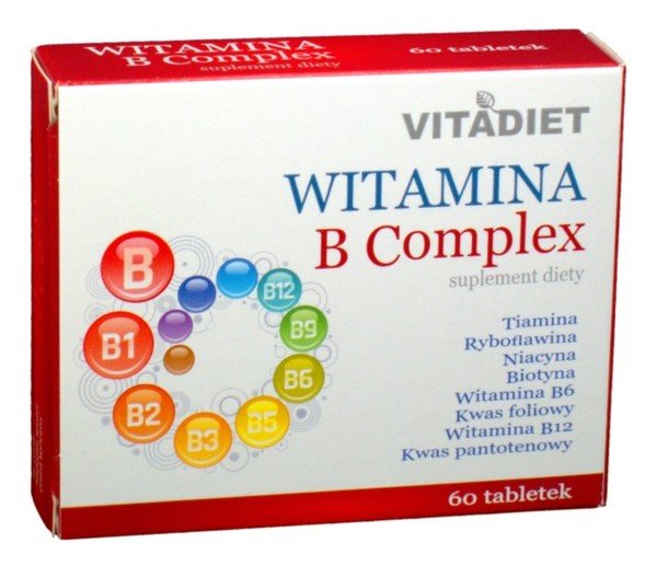 Фото - Вітаміни й мінерали Vitadiet − Witamina B complex − 60 tabl.