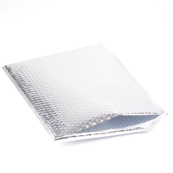 Koperty bąbelkowe, metaliczne, srebrne, H18, 100 sztuk
