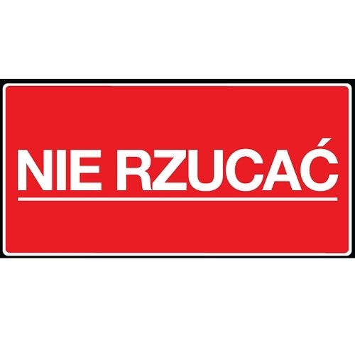 Etykiety NIE RZUCAĆ, 100 sztuk