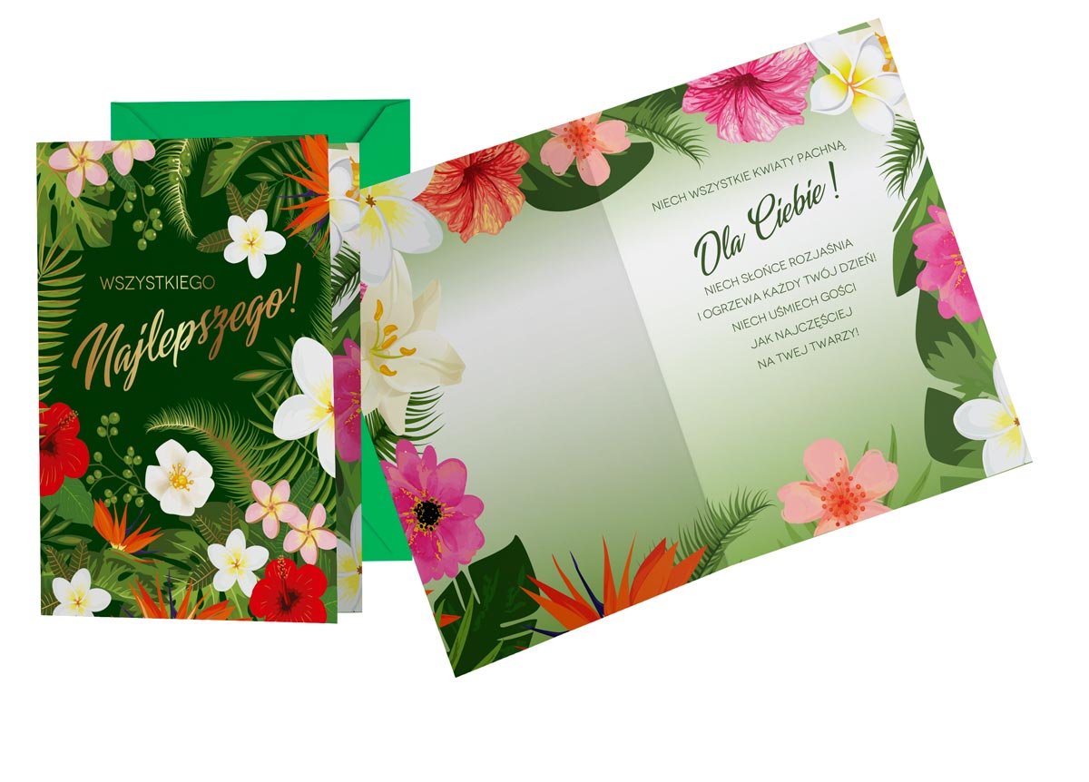 Passion cards Karnet PP-2099 Wszystkiego najlepszego (kwiaty) 2018