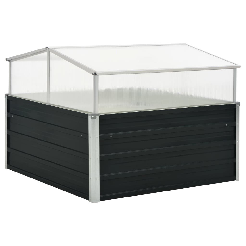 vidaXL Inspekt antracytowy 100 x 100 x 77 cm stal galwanizowana 45724