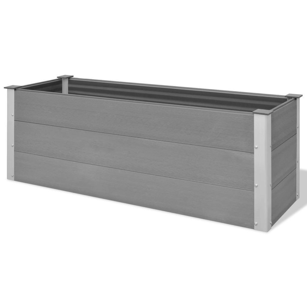 vidaXL Donica ogrodowa z WPC, 150x50x54 cm, szara