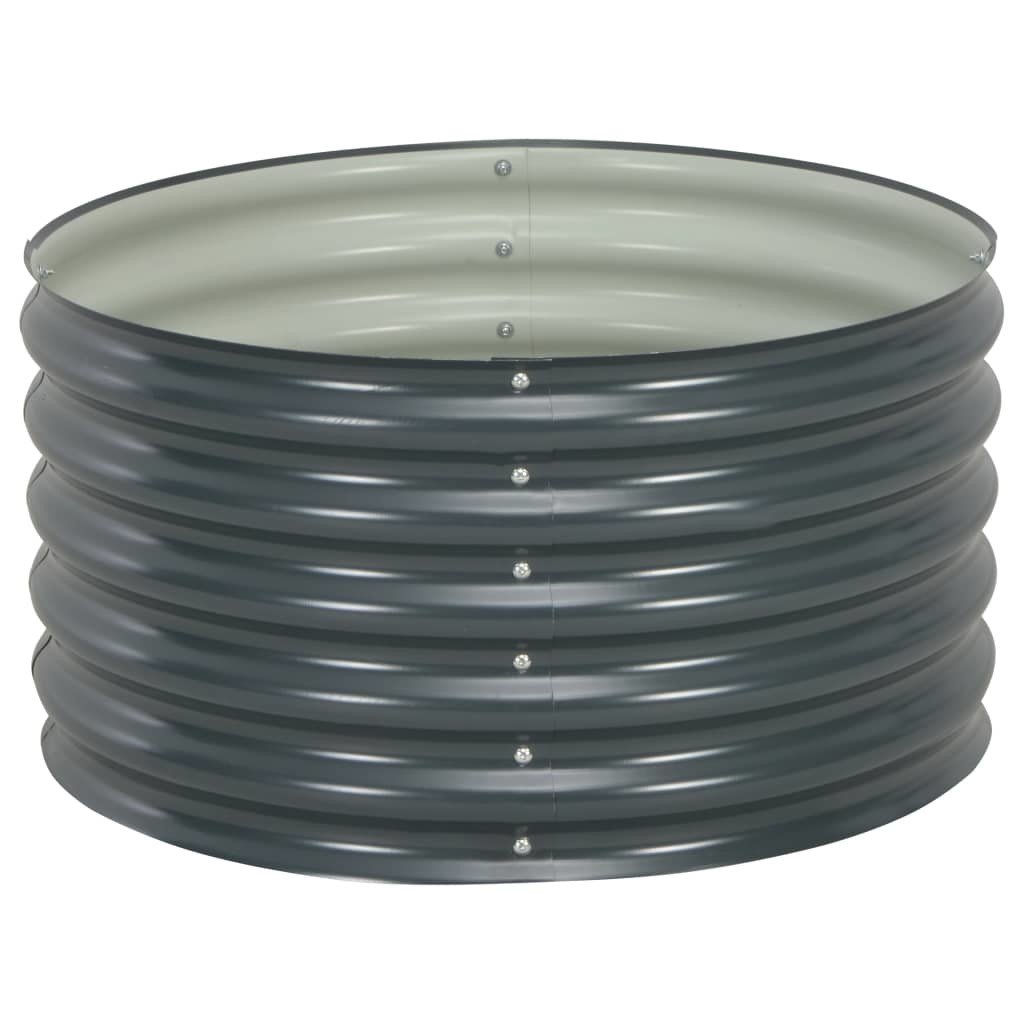 vidaXL Donica ogrodowa z galwanizowanej stali, 80x80x44 cm, szara