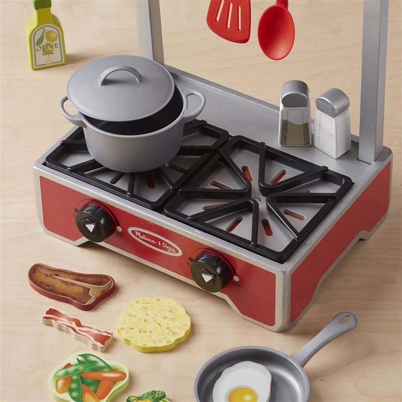 MELISSA & DOUG MELISSA & DOUG melissa & doug MELISSA Kuchnia drewniana Deluxe Wooden Cooktop set 19288