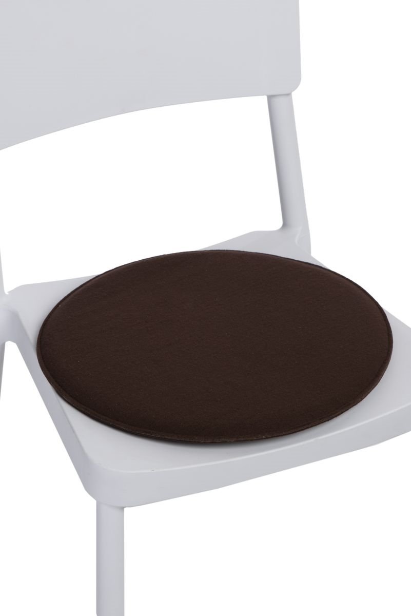 D2.Design Poduszka na krzesło okrągła brązowa