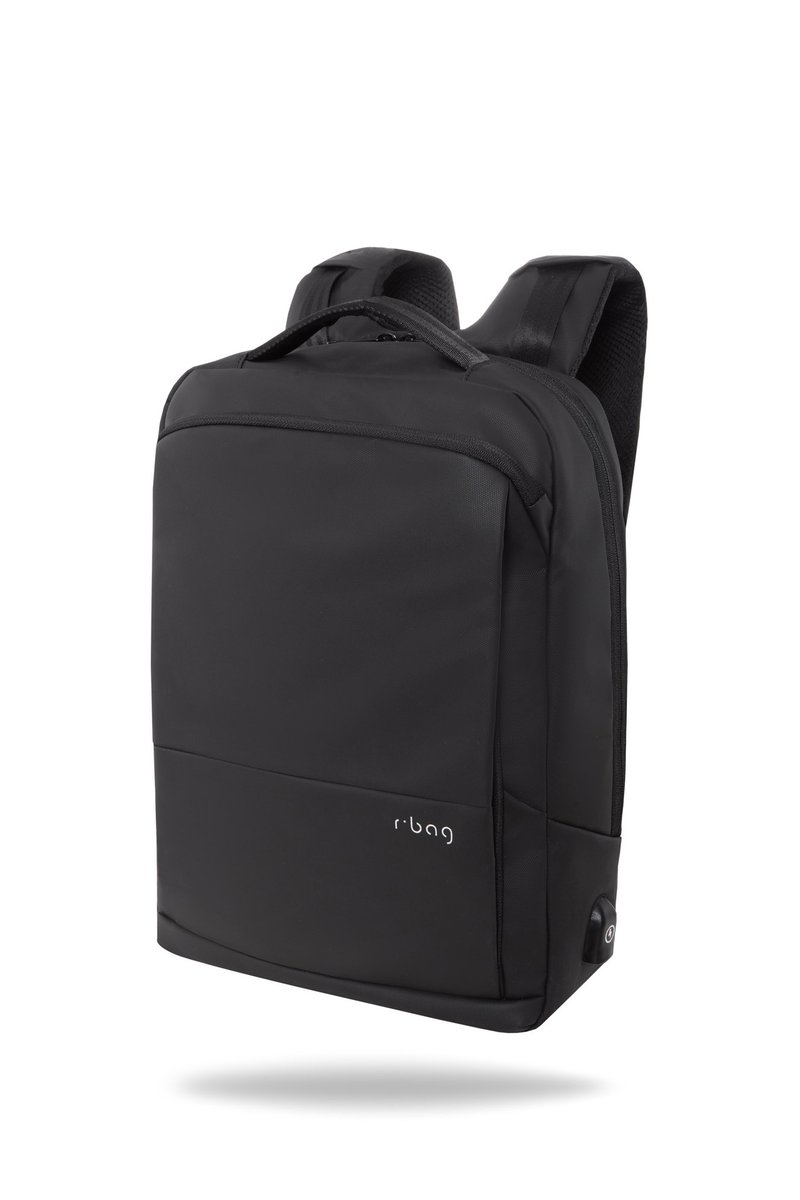 R-BAG Plecak rBAG męski z USB Vector Black Z231