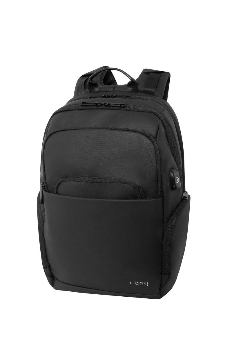 R-BAG Plecak rBAG męski z USB Hold Black Z211