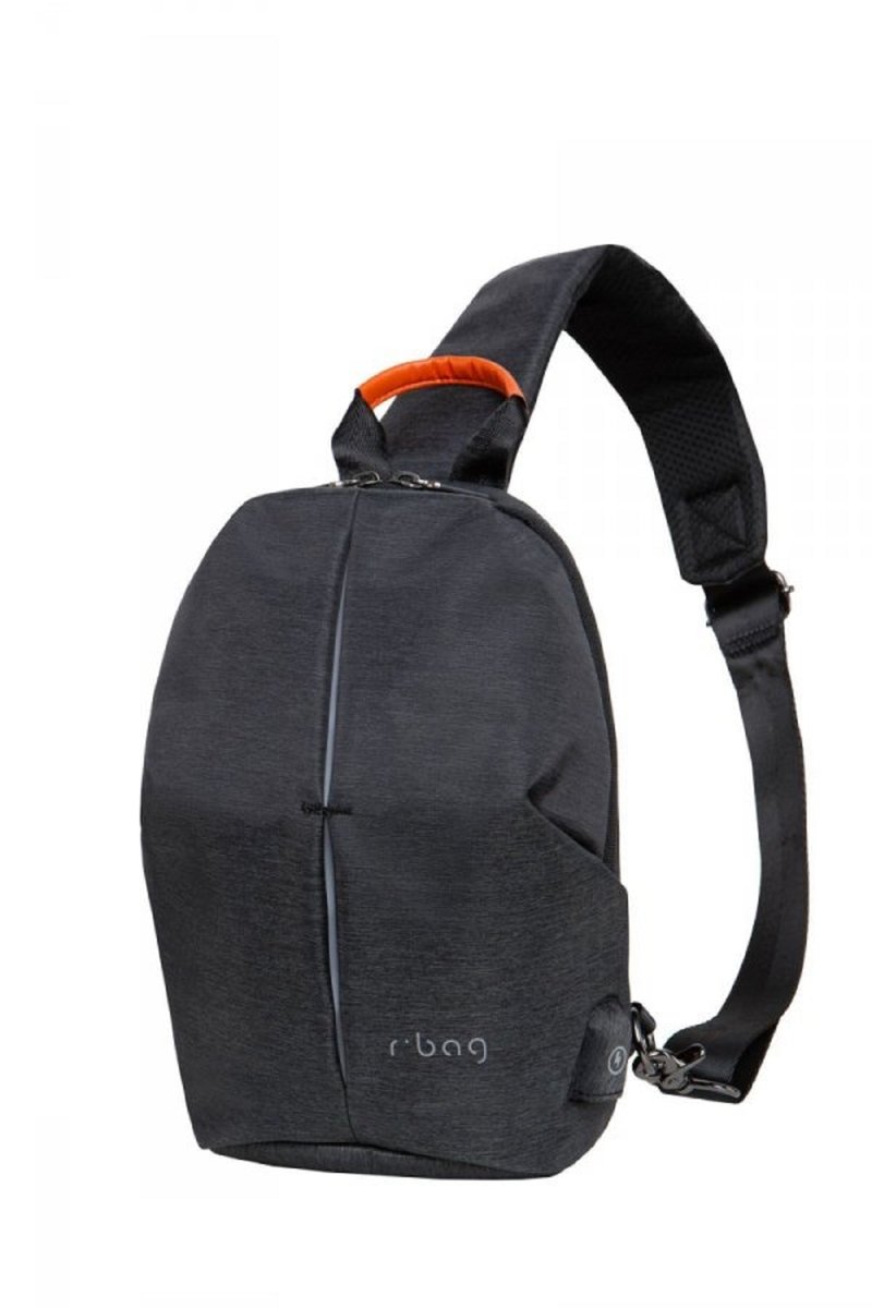 R-bag Plecak męski na jedno ramię z USB Photon black