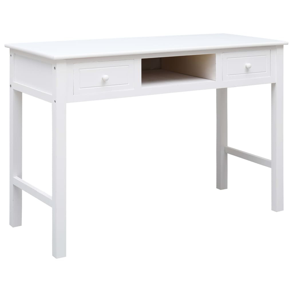 vidaXL Biurko, białe, 110 x 45 x 76 cm