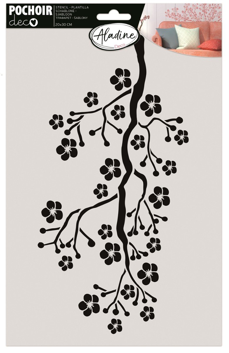 Szablon Gałąź Wiśni - Sakura, 30x20 cm