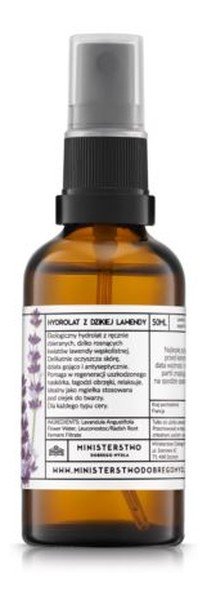 MINISTERSTWO DOBREGO MYDŁA MINISTERSTWO DOBREGO  MYDŁA  HYDROLAT LAWENDA 50ML