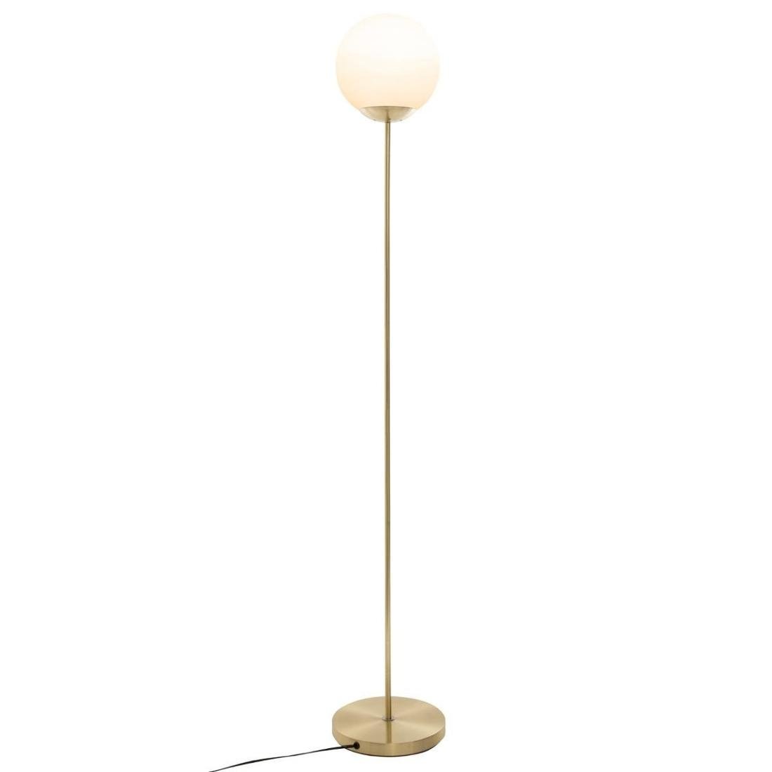 Atmosphera Lampa stojąca z okrągłym kloszem metalowa kolor złoty 134 cm 167522