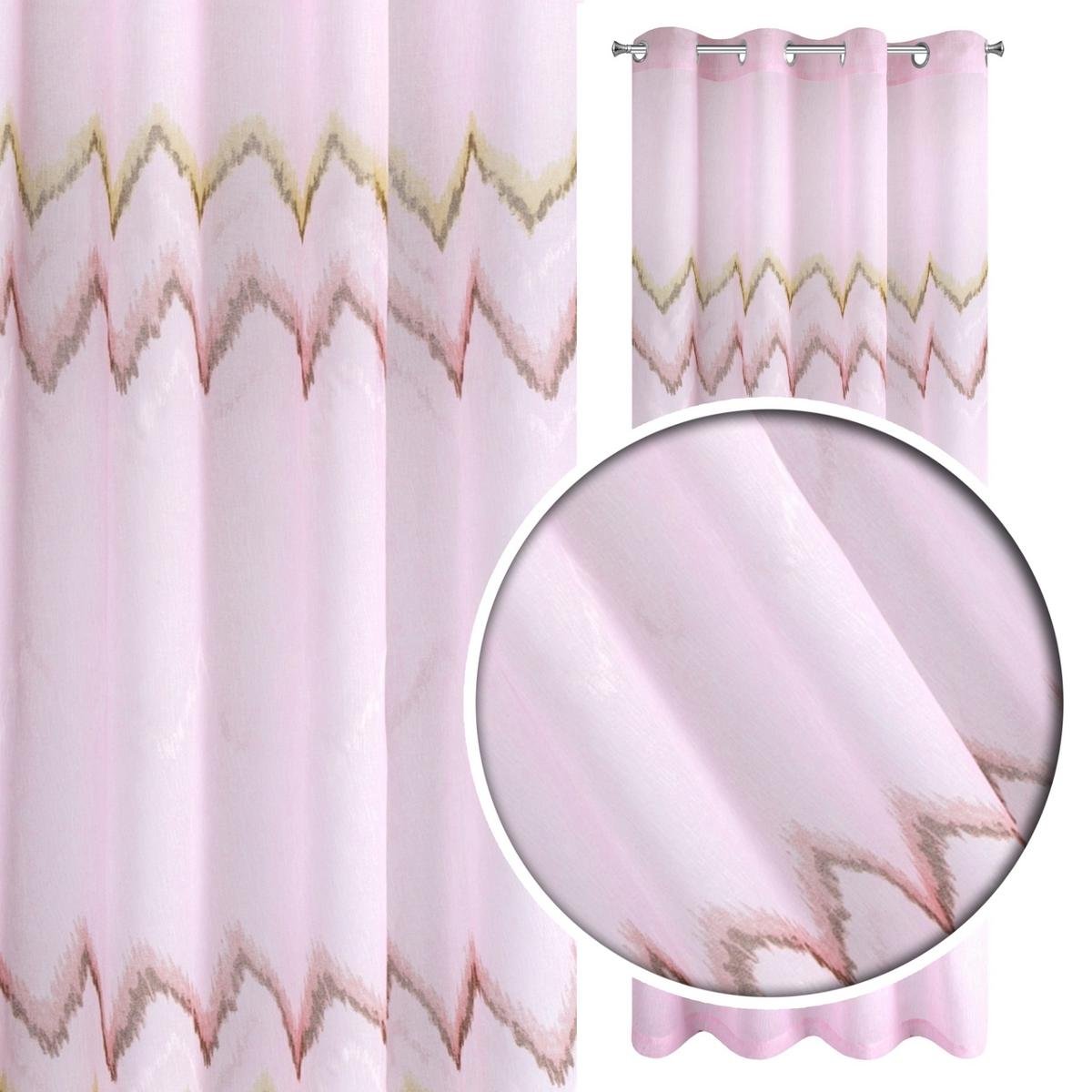 Eurofirany B.B. CHOCZYŃSCY SPÓŁKA JAWNA Zasłona Nathalie 140 x 250 Różowy 5900811975915