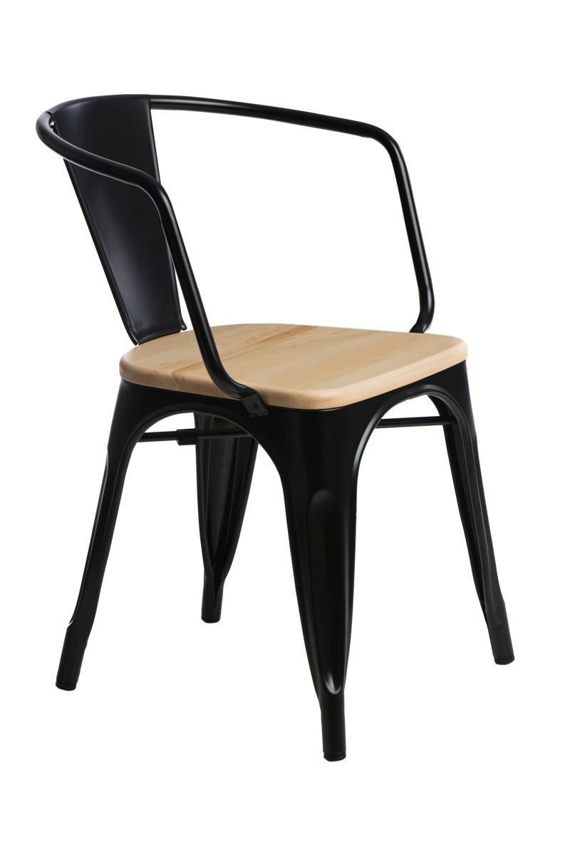 D2.Design Krzesło Paris Arms Wood czarny jesion 72759