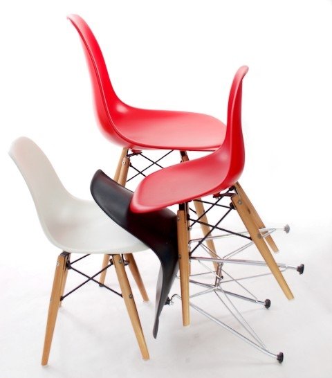 D2.Design Krzesełko JuniorP016 białe,drewniane nogi 5352