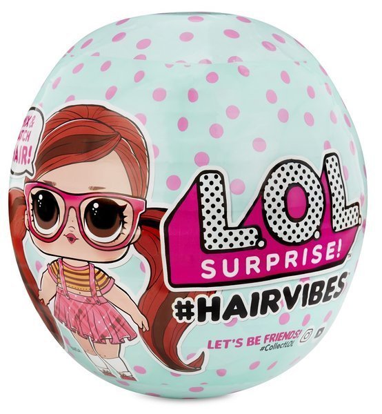 L.O.L. Surprise, laleczka Hairvibes Tots, Kolorowe włosy, Series A