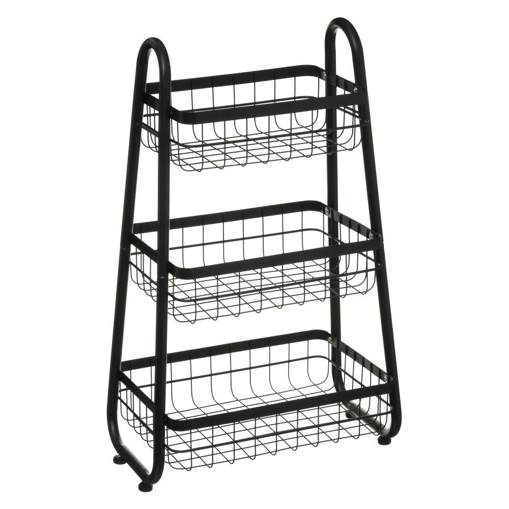 5five Simple Smart Koszyk metalowy SILV 3 poziomy stojący kolor czarny 160942
