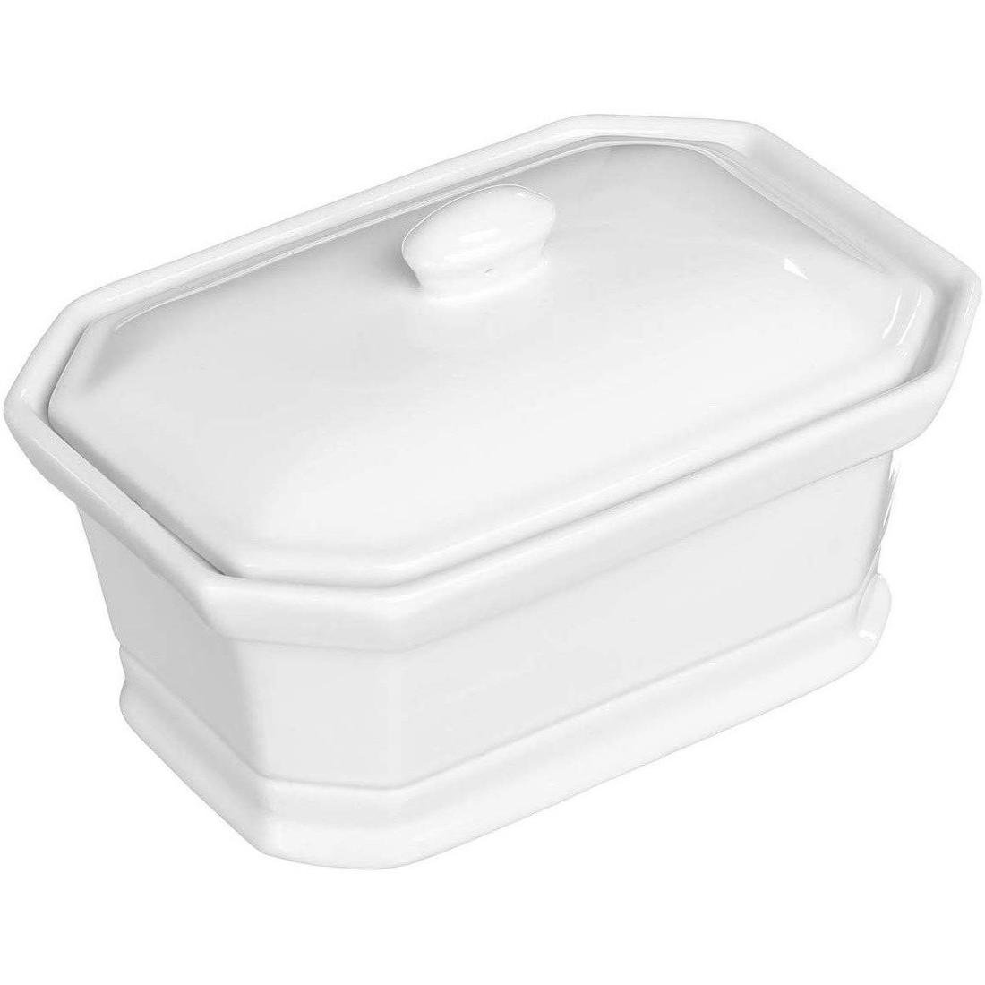 Secret de Gourmet Naczynie ceramiczne do zapiekania MINI z pokrywką białe 135127