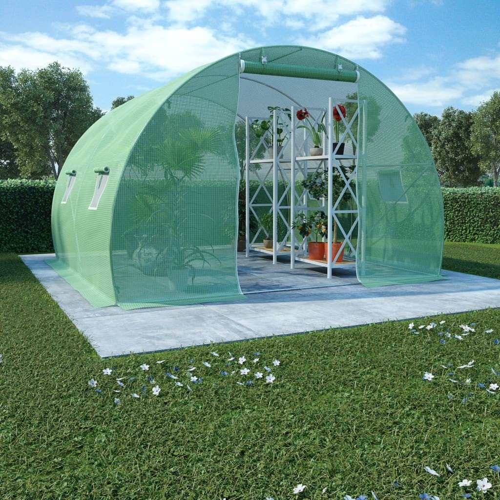 vidaXL Szklarnia ogrodowa ze stalową konstrukcją, 9m, 300x300x200cm