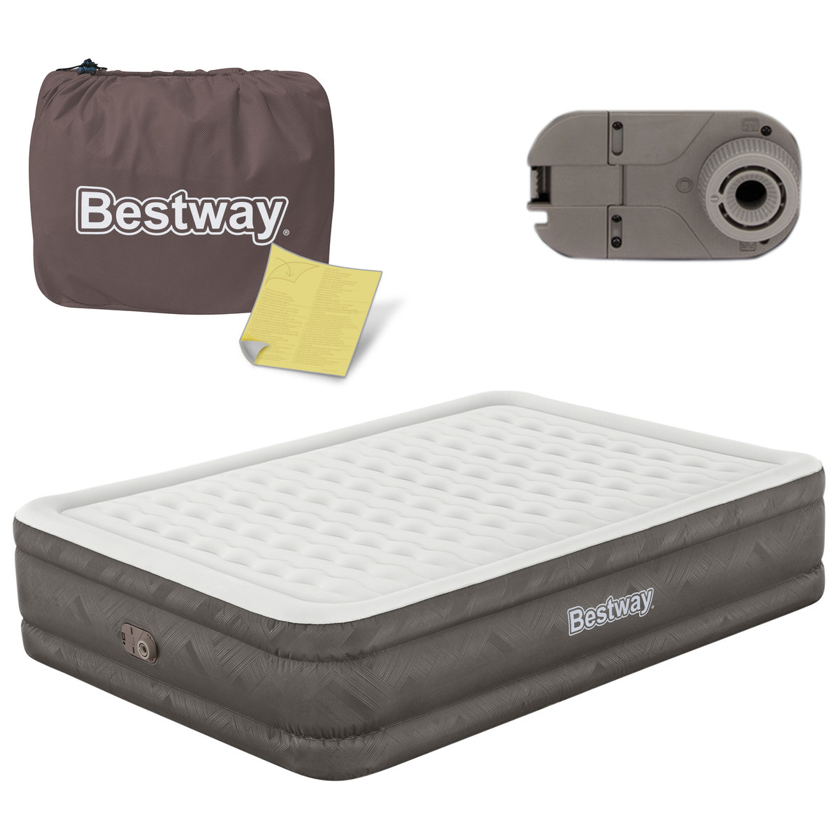 Bestway Materac dmuchany 203 x 152 cm z wbudowaną pompką 69050 69050